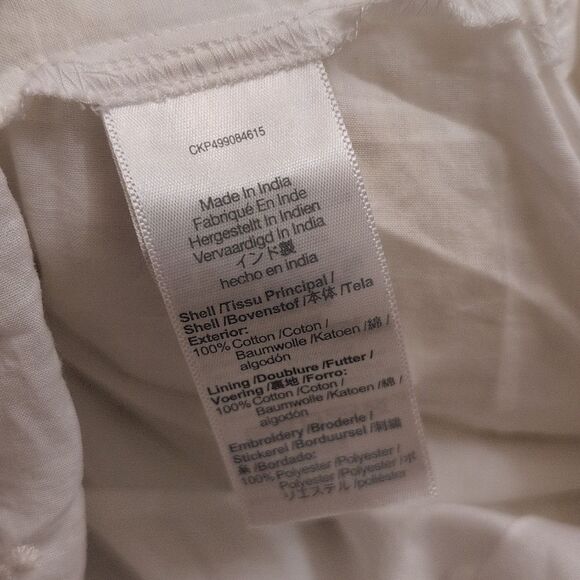 NEW Madewell Aubriella Midi Dress Embroidered Drop-Waist Floral Eyelet Cream - Picture 8 of 15